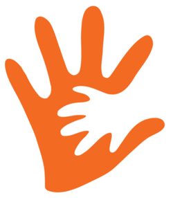 Orangene Hand
